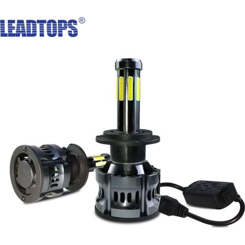 LEADTOPS 2pcs H4 Led H7 8-Sides Car Headlight Bulbs Kit H8 H9 H11 H13 9005 HB3 9006 HB4 9007 Auto Light Bulb 6500k Fog Light