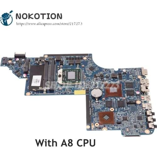 NOKOTION 650854-001 Laptop Motherboard For Hp Pavilion DV6 DV6-6000 Main Board Socket fs1 DDR3 HD6750 1GB Video card