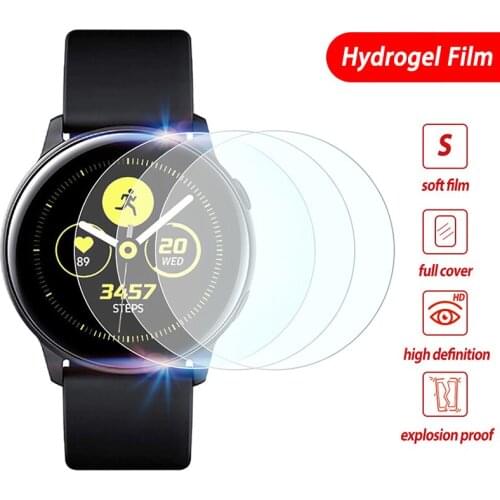 3PCS TPU Soft Protective Film Guard For Samsung Galaxy Watch Active 2 40mm/44mm Active 2 Smart Watch Screen Protector Full Cover