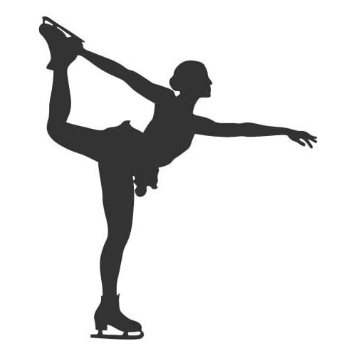 Young Woman Holding A Foot In One Hand For A Ski Show Car Decals Car Rear view Mirror Design Stickers FA450