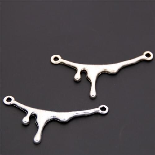 20pcs Hallowmas Zinc Alloy Silver Color Drop Of The Blood Charms Pendants Jewelry Findings For DIY Bracelet A2259