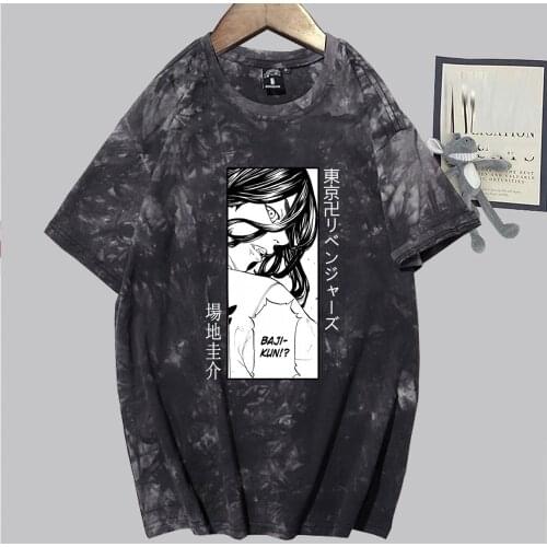 Anime Tokyo Revengers Printing Unisex Baji Keisuke Short Sleeve Casual Funny Tees