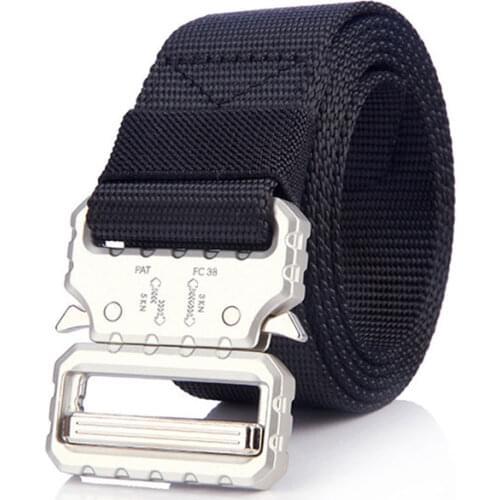 Army Tactical Belt Military Combat Nylon Waist Belts Men Outdoor Hunting Training Strong Metal Buckle Quick Release Belt
