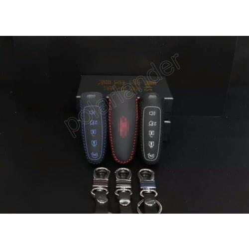 Only Red car key case leather hand sewing leather DIY for FORD EDGE EXPLORER LINCOLN