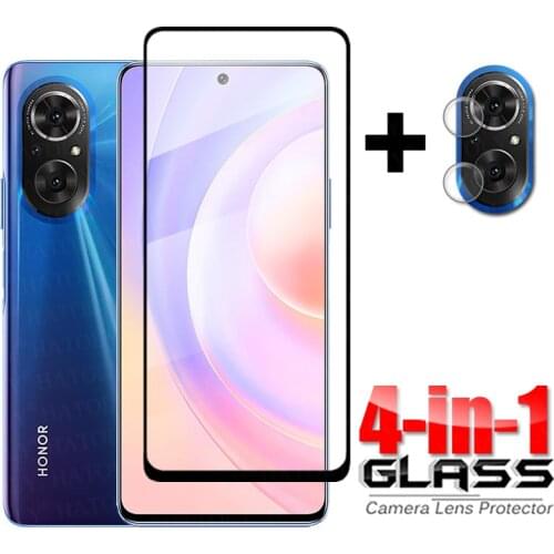 4-in-1 Glass on Honor 50 SE Full Cover Tempered Glass For Huawei Honor 50 SE HD Phone Screen Protector Honor 50 SE Camera Glass