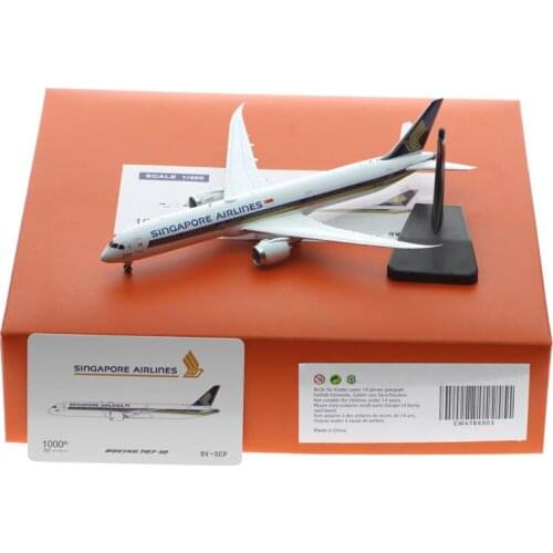 1/400 scale B787-10 9V-SCP EW478X003 For Singapore Airlines airplane toy aircraft diecast alloy plane with landing gear model