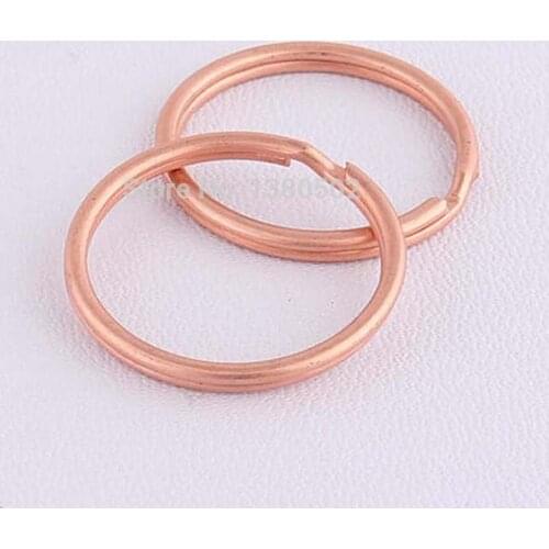 10pcs Rose gold color metal round buckles for garment bag key chain decoration accessories