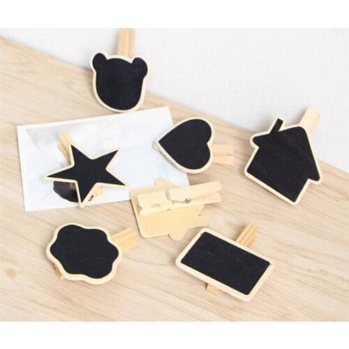 10pcs Mini love bear head cloud series small blackboard clip party sign