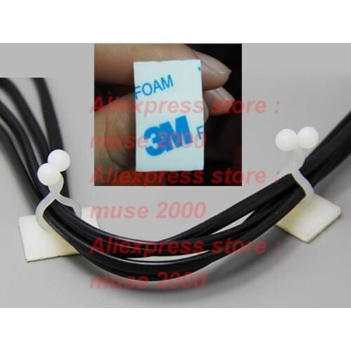 1000Pcs twist wire clamp LT 2 PCB adhesive cable clamp,Nylon Cable wire clip ties twist wire zip computer host case wire tiding