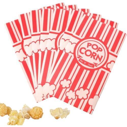 12Pcs Popcorn Boxes Red and White Striped Candy Bag Paper Gift Dessert Table Snack Favor Bags Movie Birthday Christmas Party