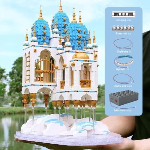 Mould King 16015 2660Pcs Street Toys The Floating Castle House City of sky Building Blocks Bricks Christmas Toys Gifts XB05001