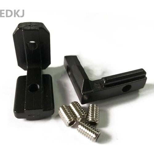 5pcs/lot 4040 L Shape Black Inner Corner Joint Bracket with Screw and Wrench for 2020 3030 4040 Aluminum Extrusion Profile