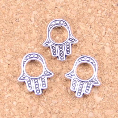 14pcs Charms hamsa hand bead 16x13mm Antique Pendants,Vintage Tibetan Silver Jewelry,DIY for bracelet necklace