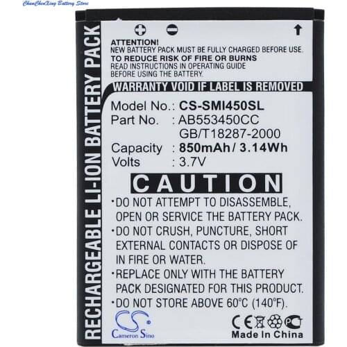 Cameron Sino 850mAh Battery AB553450CC for Samsung SGH-i450, SGH-i458