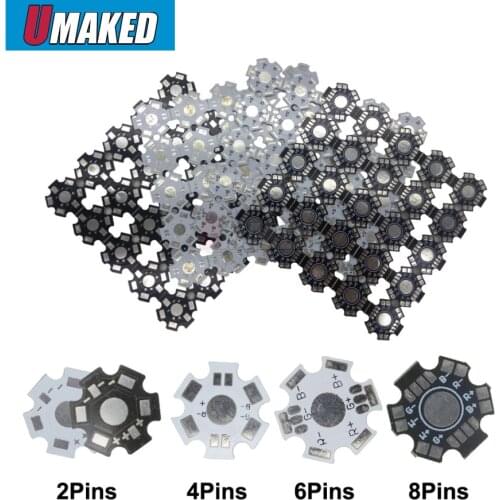 20mm HeatSink Aluminum Base Plate PCB Board Substrate for high power beads, 2pins 4pins 6pins 8pins for 1W 3W 5W Led RGB RGBW