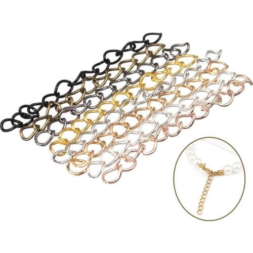 100pcs/Lot 5cm Extender Chain Jewelry Accessories Necklace Extension Chain Bulk Bracelet Earring Connector Chain Material