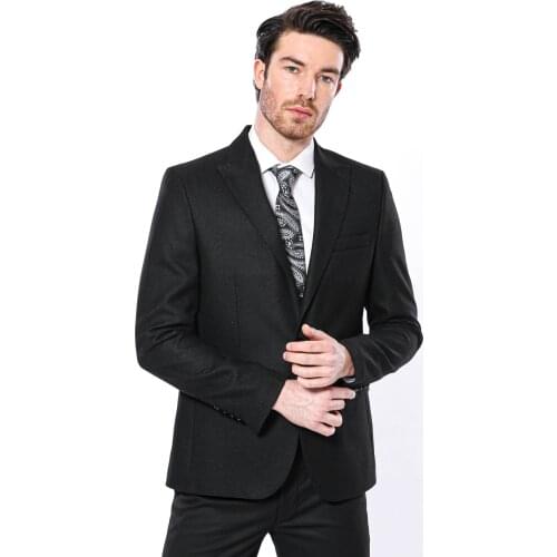 Peak Lapel Black Blazer