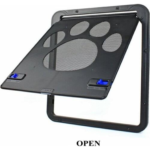 Pet Door New Safe Lockable Magnetic Screen Door For Dogs Cats Window Gate For Pets Freely Fashion Pretty Pattern Easy Install