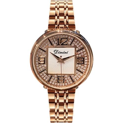Horloges vrouwen 2019 Diamond Women Watches Lady Rose Gold Quartz Watch Stainless Steel Women Wristwatch Clock relogio feminino
