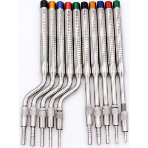 5 Pcs Dental Implant Osteotome Instrument Mandibular Sinus Elevator Tool Concave Tips sinus Lifting Device Implant Bone Extruder