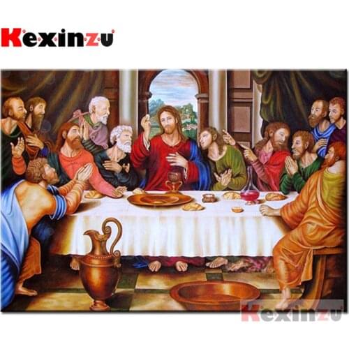 Kexinzu 5D DIY Full Square Diamond Painting religion"The Last Supper"3D Embroidery Cross Stitch Jesus handcraft work Home Decor