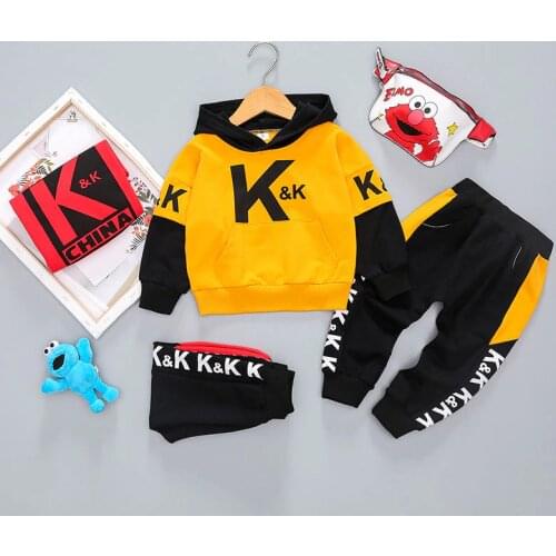 2020 Spring Children Toddler Clothing Baby Boys Girls Clothes Suit Infant Kids Sports Hoodies Sweater Pants 2pcs/Sets 0-4 years