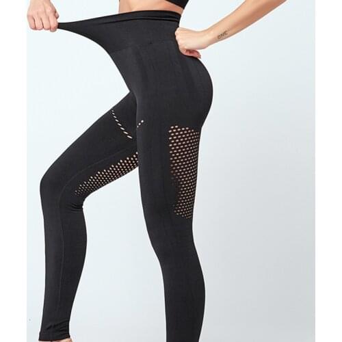 Women Fitness Yoga Pant Seamless Push Up High Waist Running Tights Workout High Waist Capris Gym Training Leggings Lady Sports