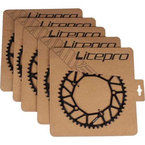 Litepro 130 BCD 50T 52T 54T 56T 58T Chainring 8 9 10 11 Speed Hollow Alloy Single Disc Chainwheel Road Folding Bike Chain Wheel