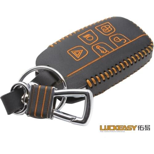 Luckeasy for landrover jaguar discovery 4 Freelander 2 2003-2016 2017 Leather Car Key case for range rovert key2a