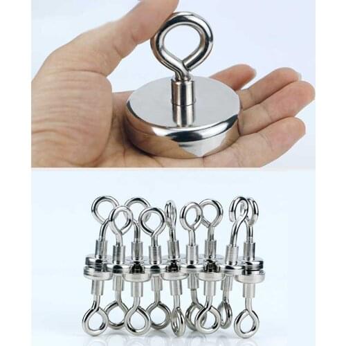 Strong handling Tools Recovery Magnet Power Hook Sea Fishing Diving Treasure Hunting Metal Detector Searching Rails