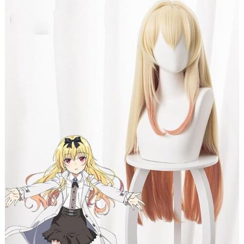 Ordinary career makes the worlds strongest month yellow gradient orange powder cosplay anime wig