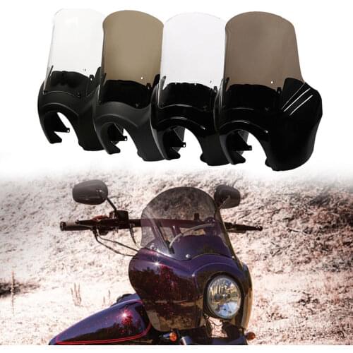 Motor Headlight Front Fairing Cover with 15" Windshield For Harley Dyna Wide Glide Low Rider Street Bob FXDL FXDXT FXDB T-Sport