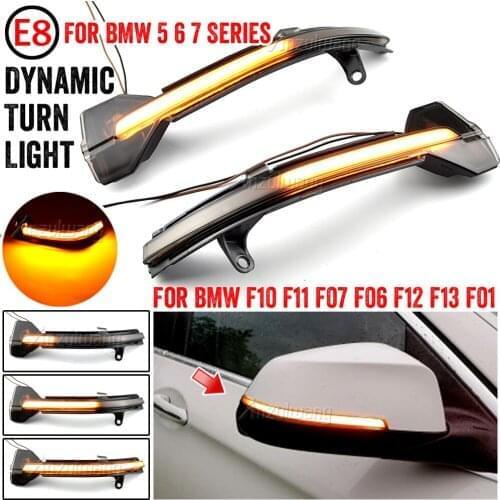 For BMW 5 6 7 Series F10 F11 F07 F06 F12 F13 F01 Dynamic Turn Signal LED Rearview Mirror Indicator Blinker Repeater Light