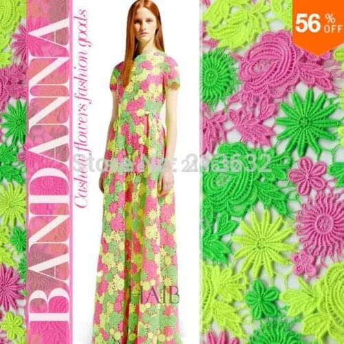 PQYY37 african guipure lace water soluble chemical lace hollow out fabric for patchwork patchwork fabric cotton