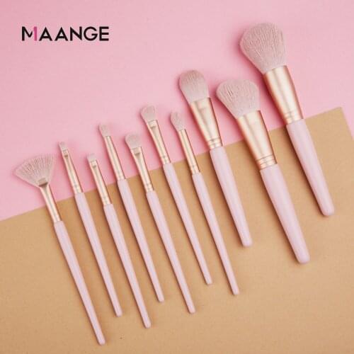 Factory Direct Sales MAANGE New 10 Makeup Brush Sets Beauty Tools Blending Cosmetic Brush Gift for Women Hot Selling