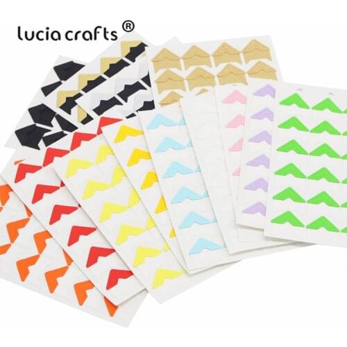 SALE!Lucia crafts (1 sheet=24 pcs Corner Stickers) DIY Scrapbooking Paper Wedding Photo Album Frame Decoration Stickers I0509