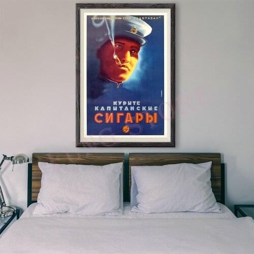 RE135 Retro Russian Style Painting Commercial Publicity 94 Custom Silk Poster Home Deco Wall Art Christmas Gift