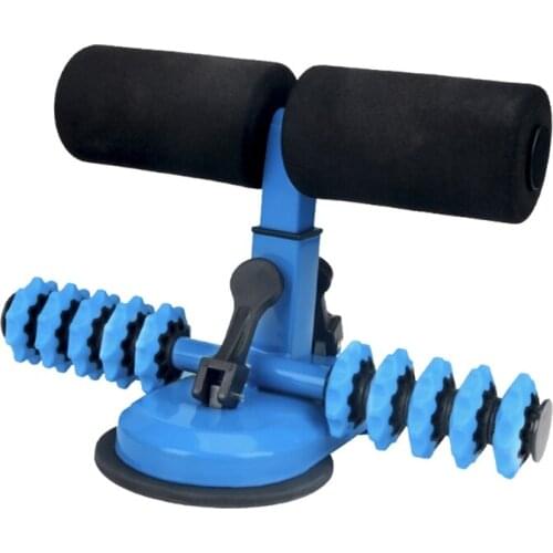 Adjustable Sit Up Bar Exerciser with Massage Roller Sit Up Aid Fitness Equipment H4GF