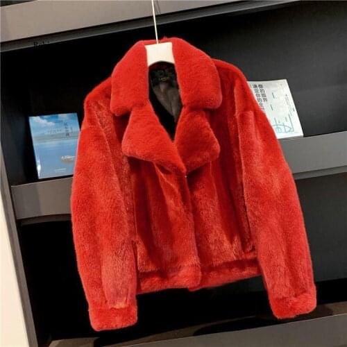 Long Sleeve Faux Fox Fur Coat Women Winter Fashion Thick Warm Fur Coats Outerwear Fake Fur Jacket Plus Size