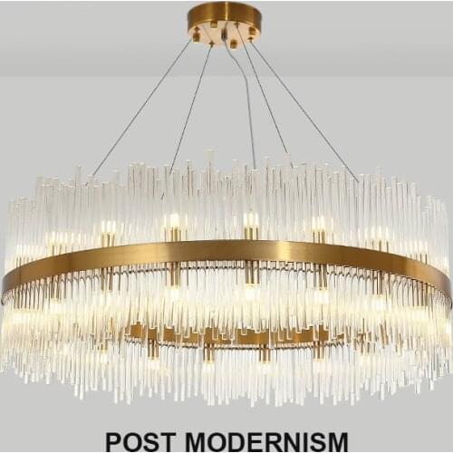 Modern Luxury Lustre Gold G9 Led Pendant Light Living Room Suspension Lamp Fixtures Round Metal Glass Led Pendant Lamparas