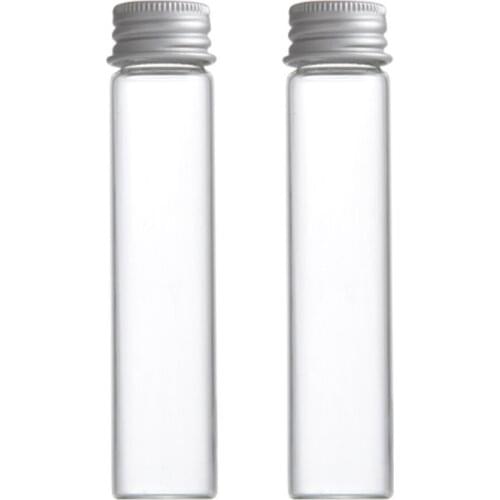 2Pcs 17ML Glass Jar Bottles Tobacco Herb Storage Box With Aluminum Cover Shisha Case Kitchen Jars Smoking Cigarette Accessories