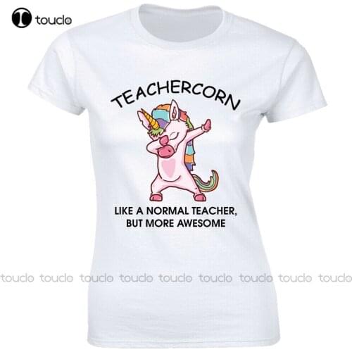 Teachercorn Like A Normal Teacher But More Awesome Funny Unicorn WomenS T-Shirt Crewneck Shirts shirts for women dressy Unisex