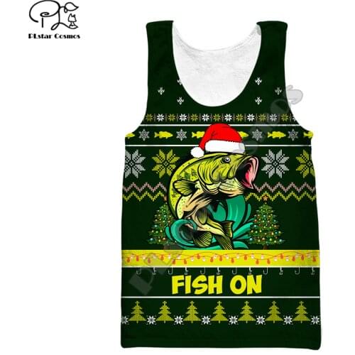 PLstar Cosmos Merry Christmas Santa Claus Streetwear Hot Summer 3D Printed Casual Sleeveless Unisex Tank Top Vest Men/Women M64