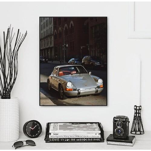 Vintage for Porsche 911 Classic Car Print New York City Modern Photography Poster Canvas Painting Wall Picture Living Room Decor