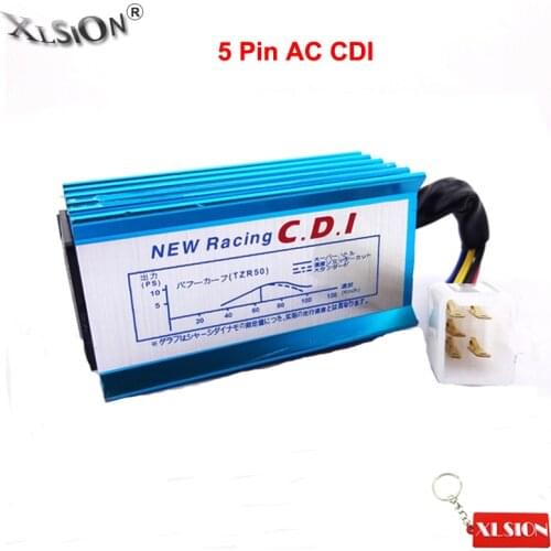 XLSION 5 Pins Racing AC CDI Ignition Box For 50cc 70cc 90cc 110cc 125cc Go Kart Pit Dirt Bike ATV Quad Motorcycle