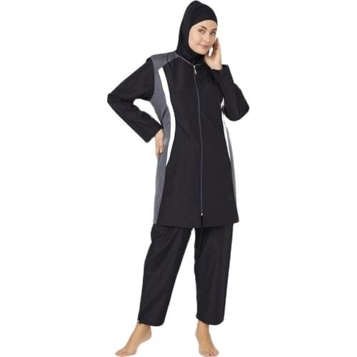 0425 Muslim Swimsuits Womens Full Covered Swimwear Full Hijab Plus Size Swimwear Islamic Swimwear Swimming female TURKEY 2021