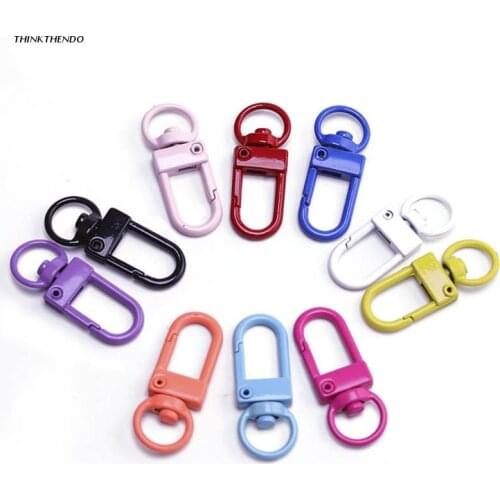 10pcs Bag Accessories Handbags Clasps Handle Metal Clasp Swivel Clips Dog Chain Collar Snap Hooks Key Rings