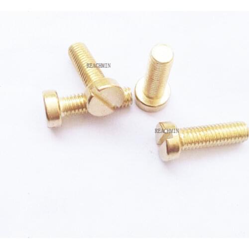 100PCS/LOT M1.2/M1.6/M2/M2.5/M3 H70 Brass Slotted flat head screw Copper electronic machine screws hardware accessories