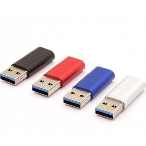 2pcs 10pcs Aluminum USB3.0 A male to USB3.1 Type C female mobile phone computer charging data expansion adapter