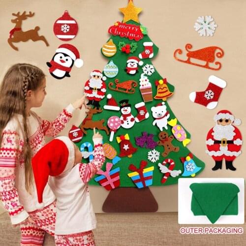 2021 Home Merry Christmas Decorations DIY Felt Christmas Tree Christmas Ornaments Christmas Gifts